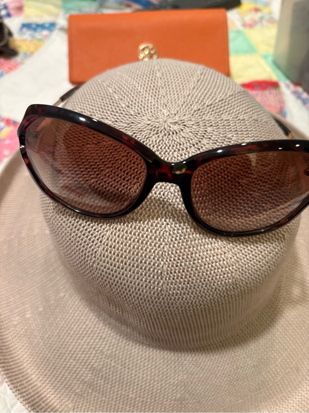 Tortoiseshell Tory Burch Eyewear Temple Arm - Amber & Dark Brown